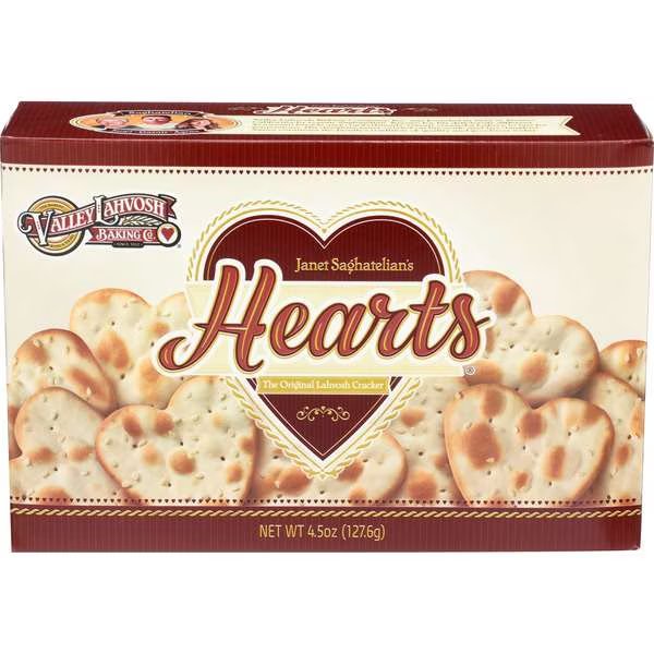 Lahvosh Crackerbread Hearts Original 4.5 oz., PK12, Valley Lahvosh, Mfr#: 4701300